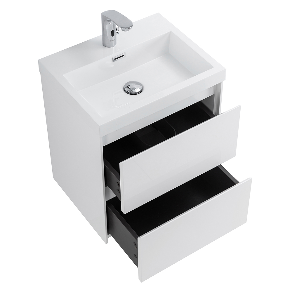 Приобрести belbagno тумба с раковиной pietra mini 50 см, подвесная bianco lucido, белая раковина