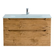BelBagno Тумба с раковиной ETNA-H60 90 см, подвесная Rovere Nature, стеклянная раковина