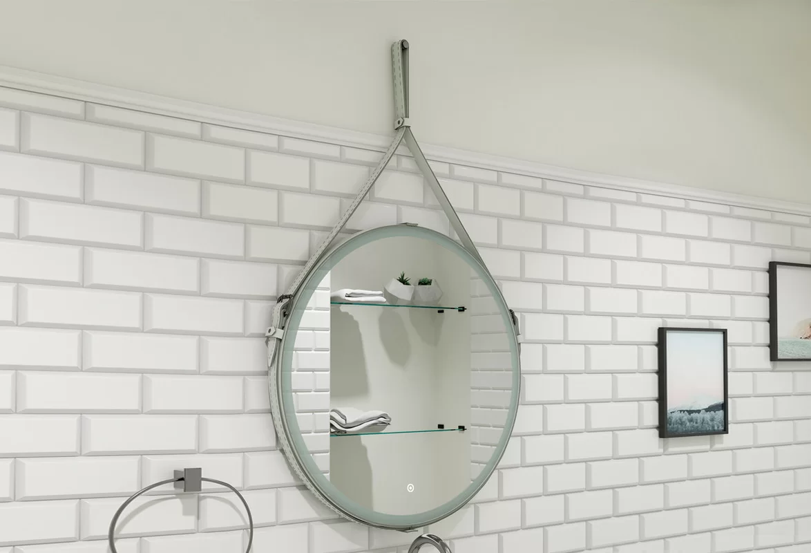 Приобрести continent зеркало с подсветкой millenium white 65х65 см, белое