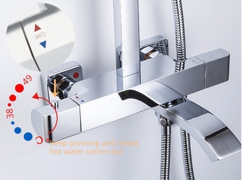 Приобрести gappo душевая система g2407-40 с термостатом, хром 30037