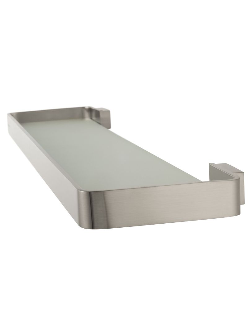 Приобрести стеклянная полка для ванной wonzon & woghand lotte, брашированный никель (ww-8327a-bn)