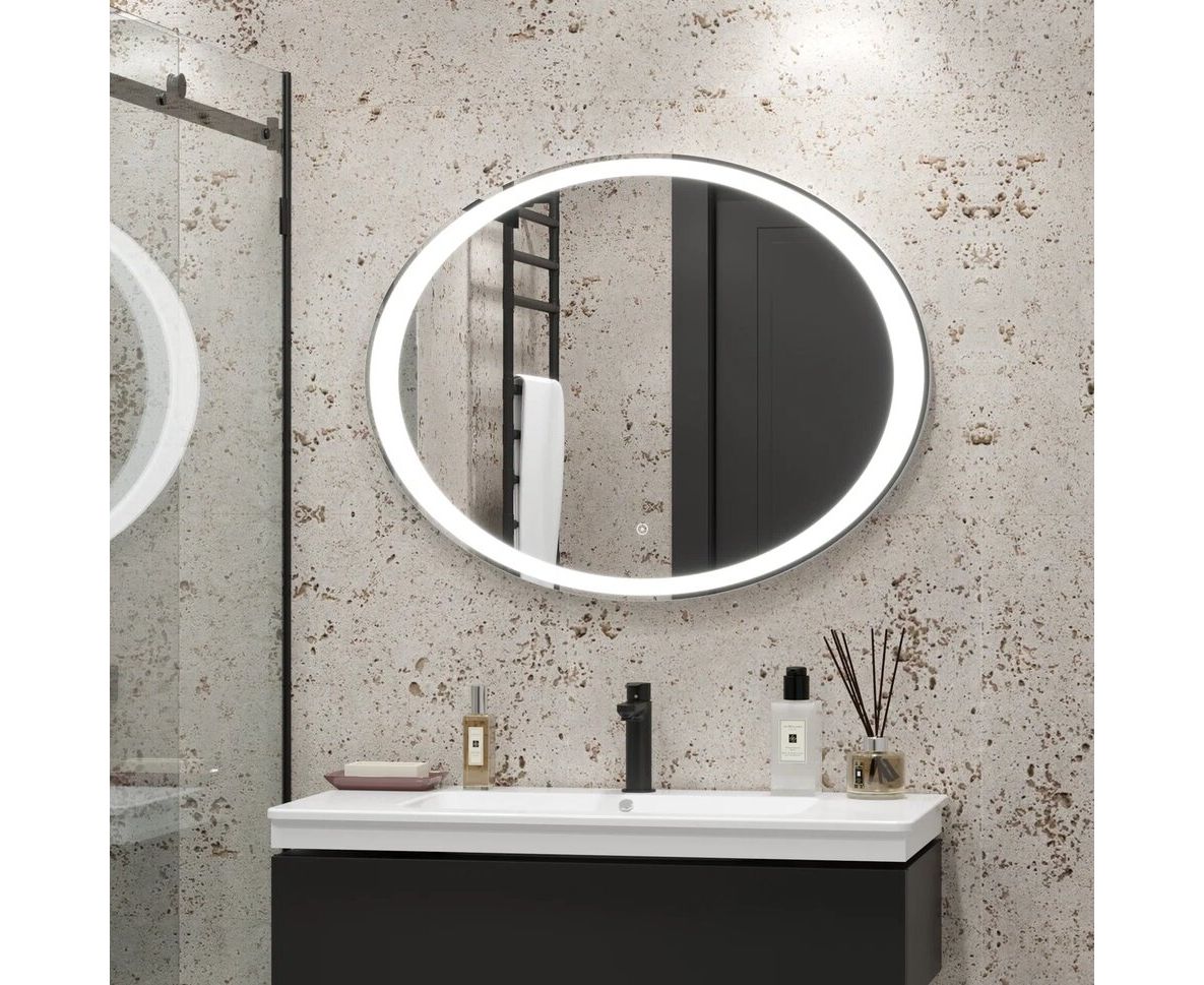 Приобрести continent зеркало с подсветкой credo 70х90 см, сенсорный включатель, белое