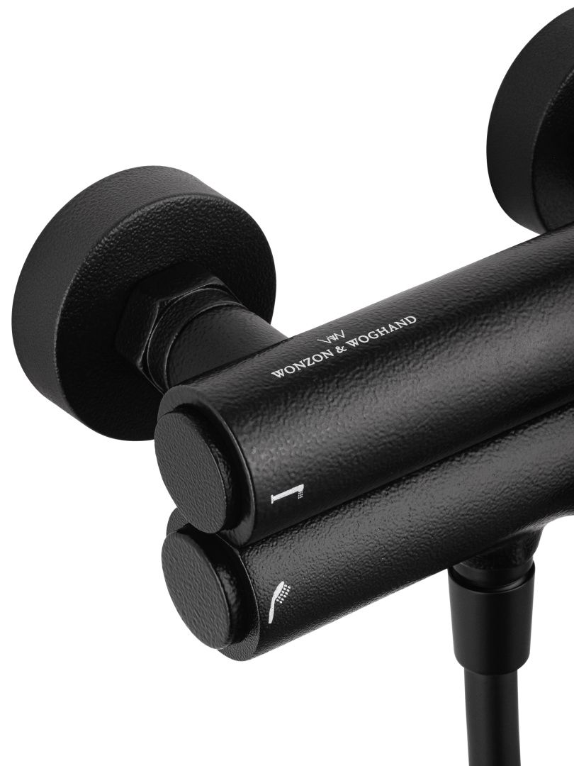 Приобрести смеситель для ванны с душевым гарнитуром и термостатом wonzon & woghand loop, черный матовый (ww-311-00-508)