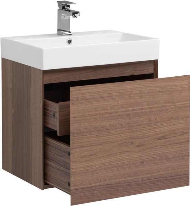 Приобрести aquanet тумба с раковиной нью-йорк 60 см, орех 00213934