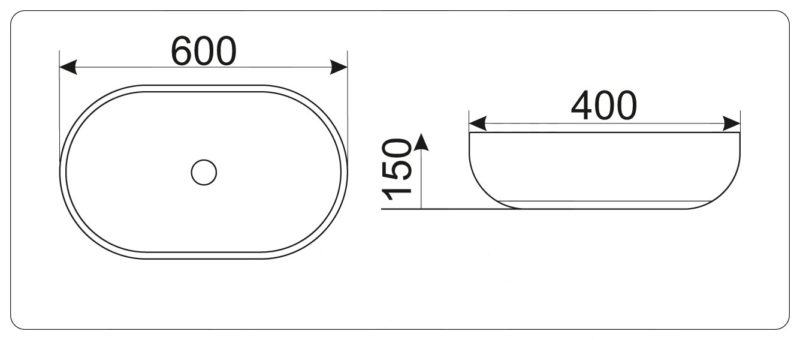 Приобрести раковина-чаша ceramalux 47 см 9026в