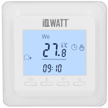 IQWATT Электронный терморегулятор IQ THERMOSTAT Р (white), Ж\К экран