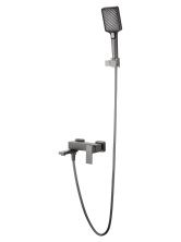 Смеситель для ванны с душем WONZON & WOGHAND CUBE, Темный графит (WW-88639016-BGM)