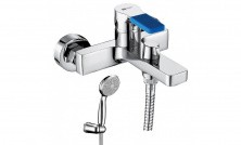 LEMARK Смеситель для ванны Aura, хром\голубой LM0614C