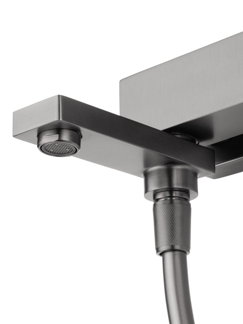 Приобрести смеситель для ванны с душем wonzon & woghand cube, темный графит (ww-88639016-bgm)