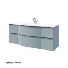 Caprigo Тумба с раковиной INTEGRA 130 см, голубая, эмаль