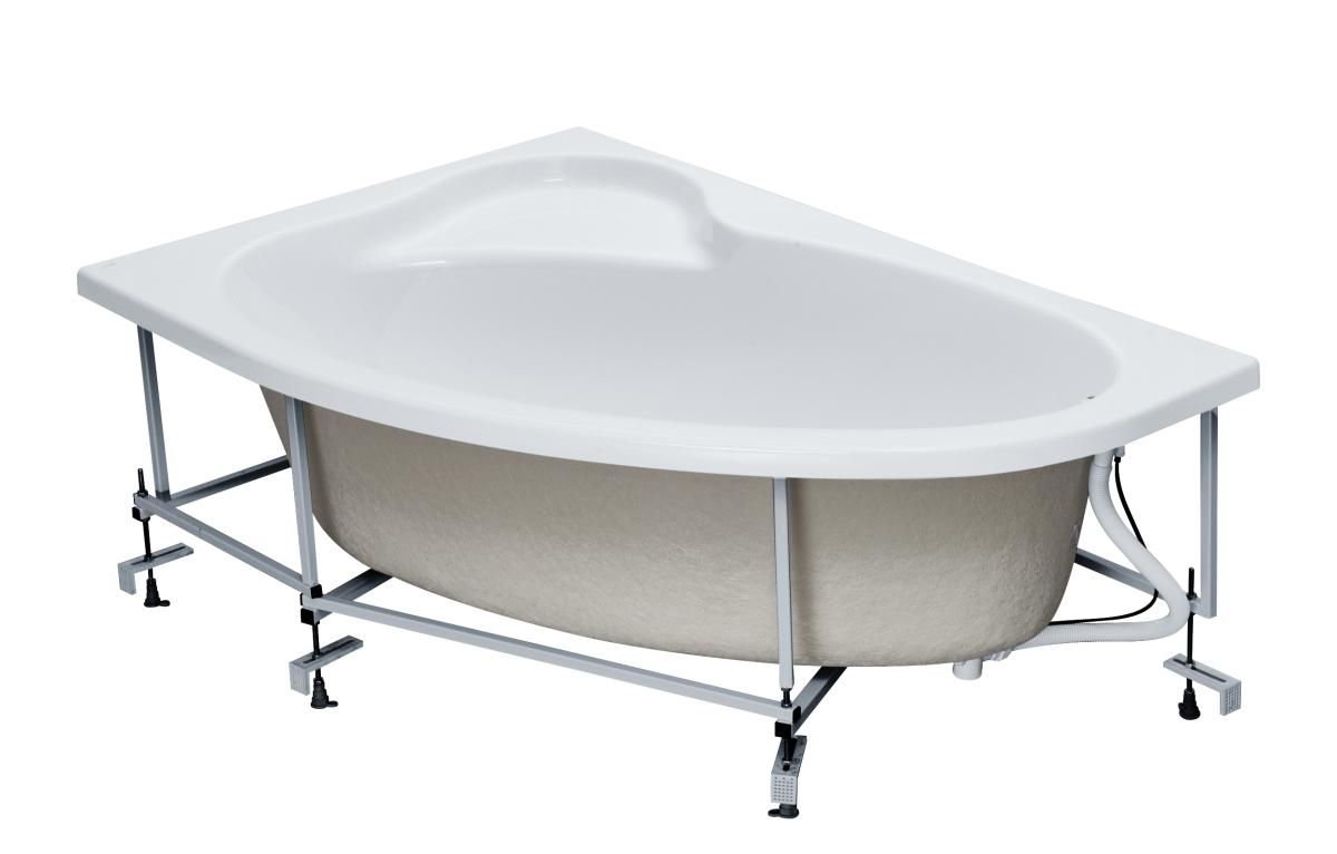 Приобрести santek эдера асимметричная акриловая ванна 170х110 см, левостороняя, белая