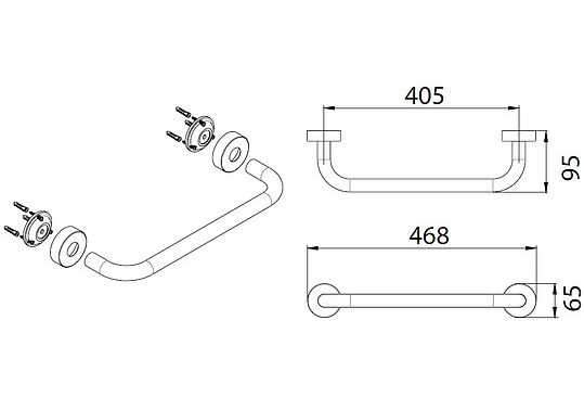 Приобрести fx-31017 hotel поручень для ванны 40 см