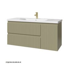 Caprigo Тумба с раковиной FORTE-Smalty STRIPE 120 см, правая, зеленая, эмаль