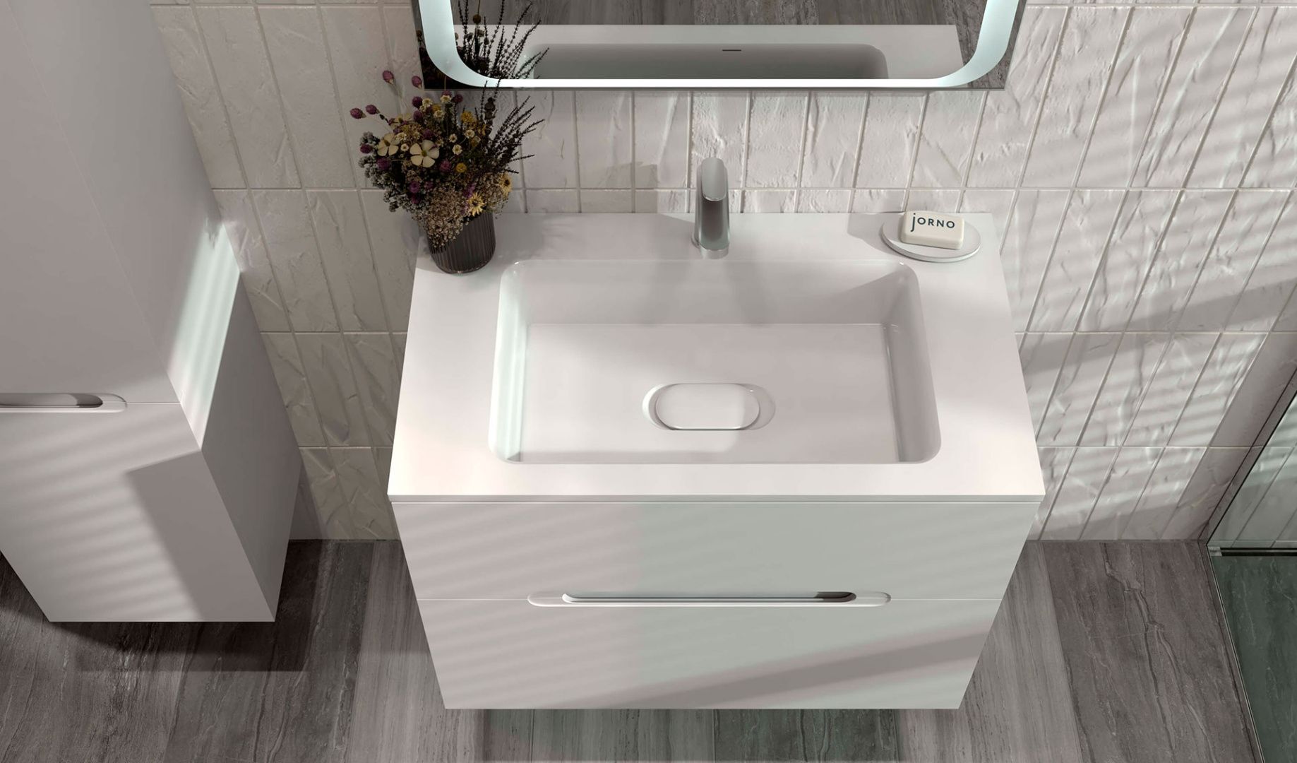 Приобрести jorno тумба подвесная modul 80 см, белая