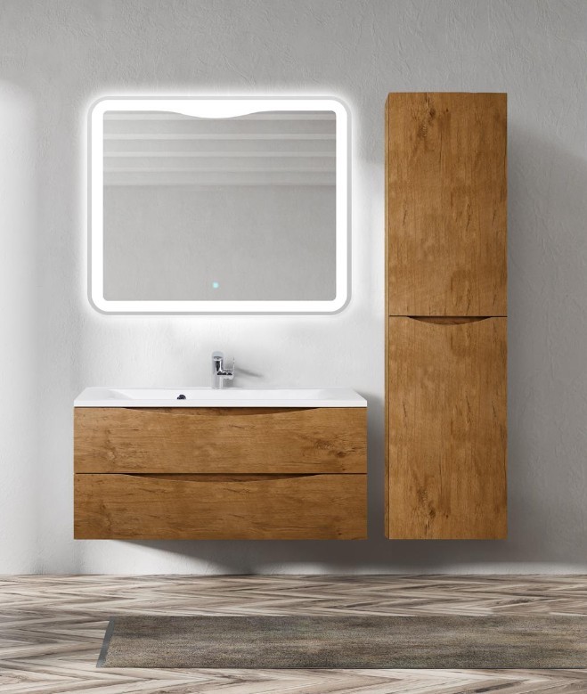 Приобрести тумба подвесная с раковиной belbagno marino-1200-2c-so-rn-p 120 см, rovere nature