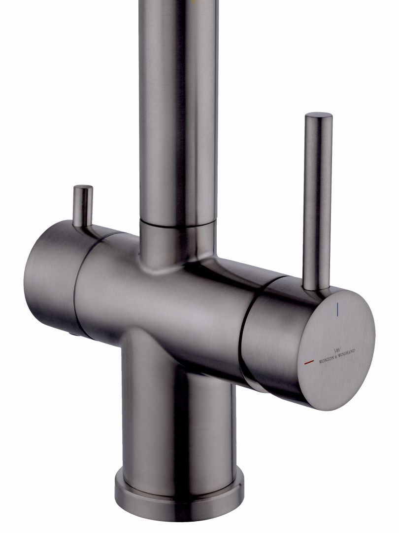 Приобрести смеситель для кухни с гибким изливом и подключением фильтра wonzon & woghand, темный графит (ww-88458009-bgm)