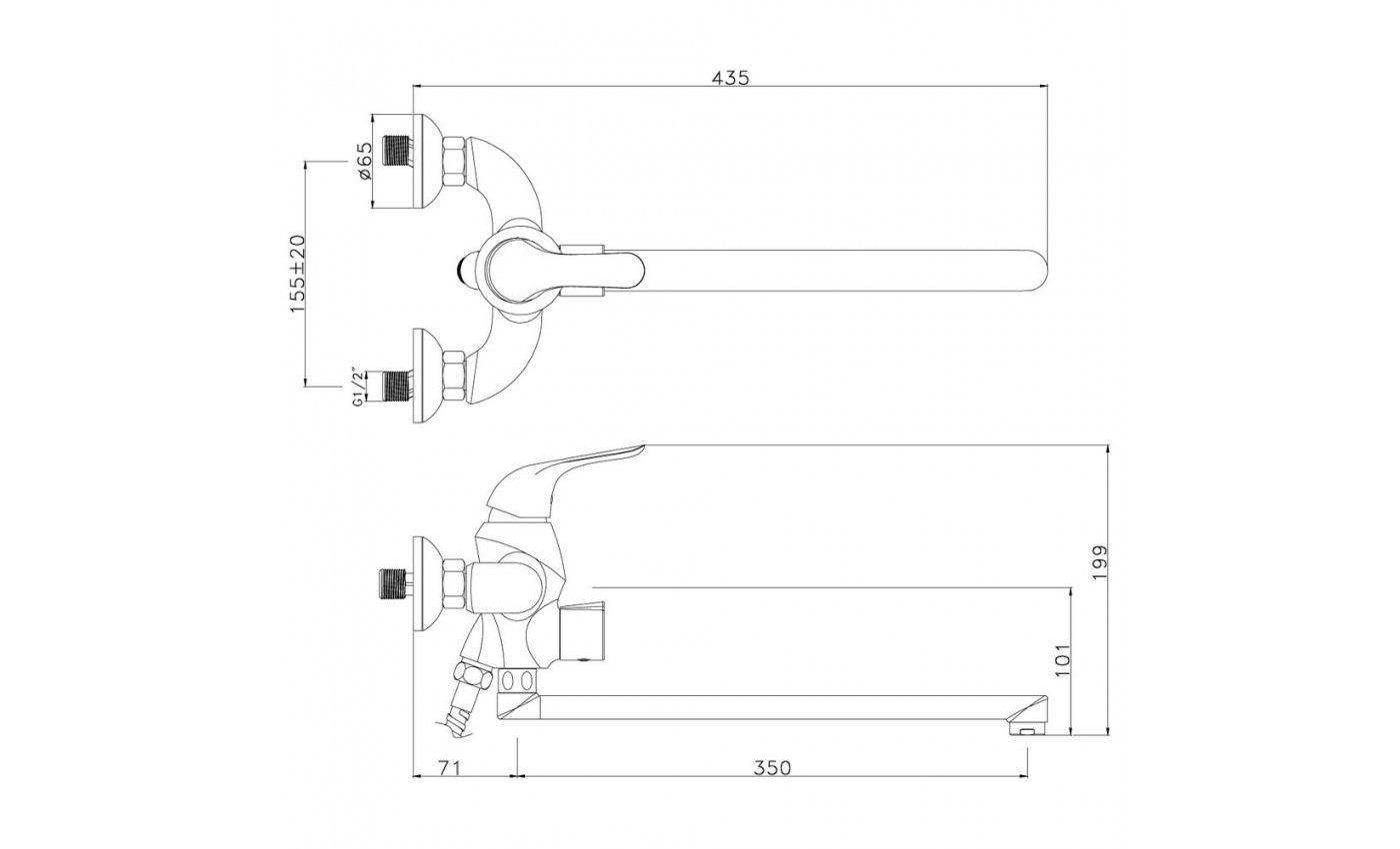 Приобрести lemark смеситель для ванны swan, черный\золото lm5451bg