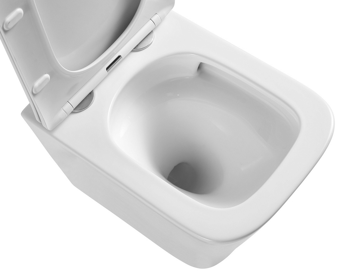 Приобрести azario унитаз подвесной teramo, безободковый с тонкой крышкой микролифт, антивсплеск az-0052-uq