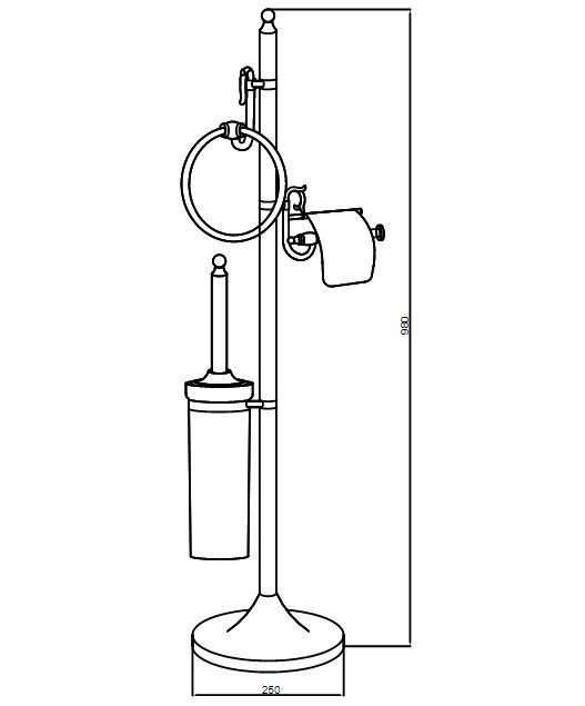 Приобрести boheme стойка для ванной комнаты medici, бронза 10631