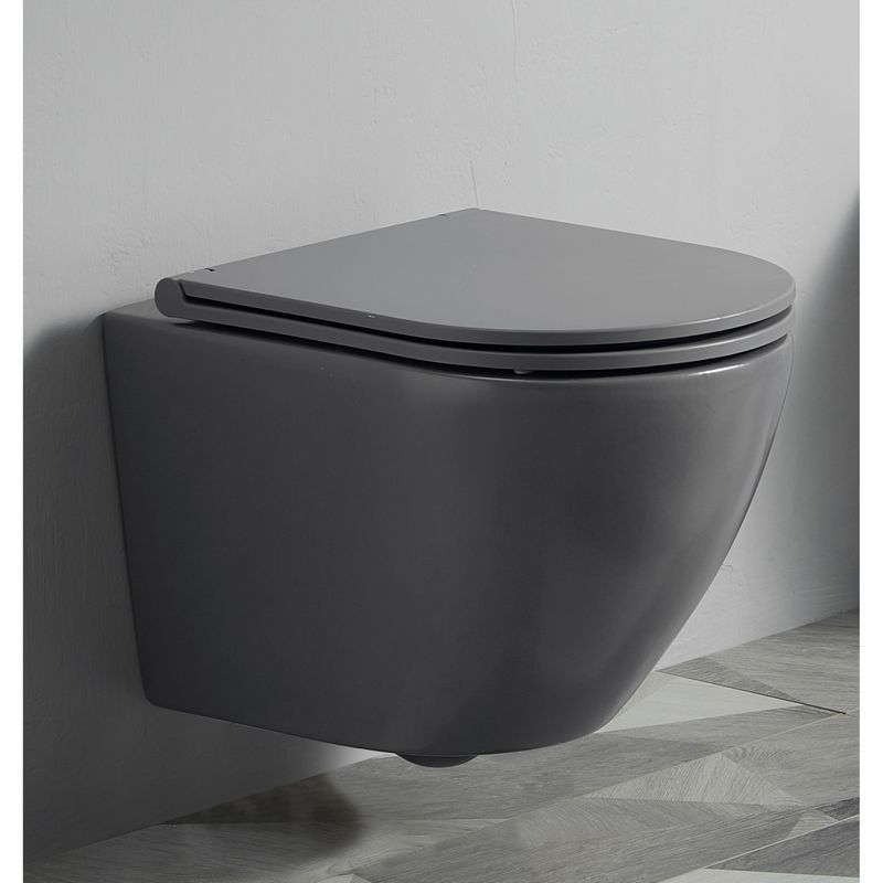 Приобрести унитаз подвесной безободковый с сиденьем ceramalux rimless 2197mg