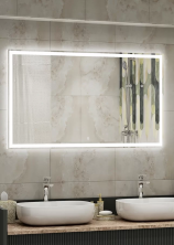 Continent Зеркало с подсветкой Mercury 120х70 см, белое