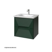 Caprigo Тумба с раковиной MODO-Smalty Terza 60 см, зеленая, эмаль