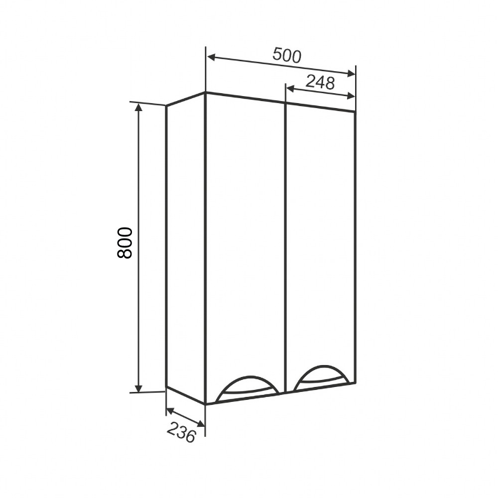 Приобрести aqua de marco шкаф подвесной elegansa 80х50 см, белый, 3050cele