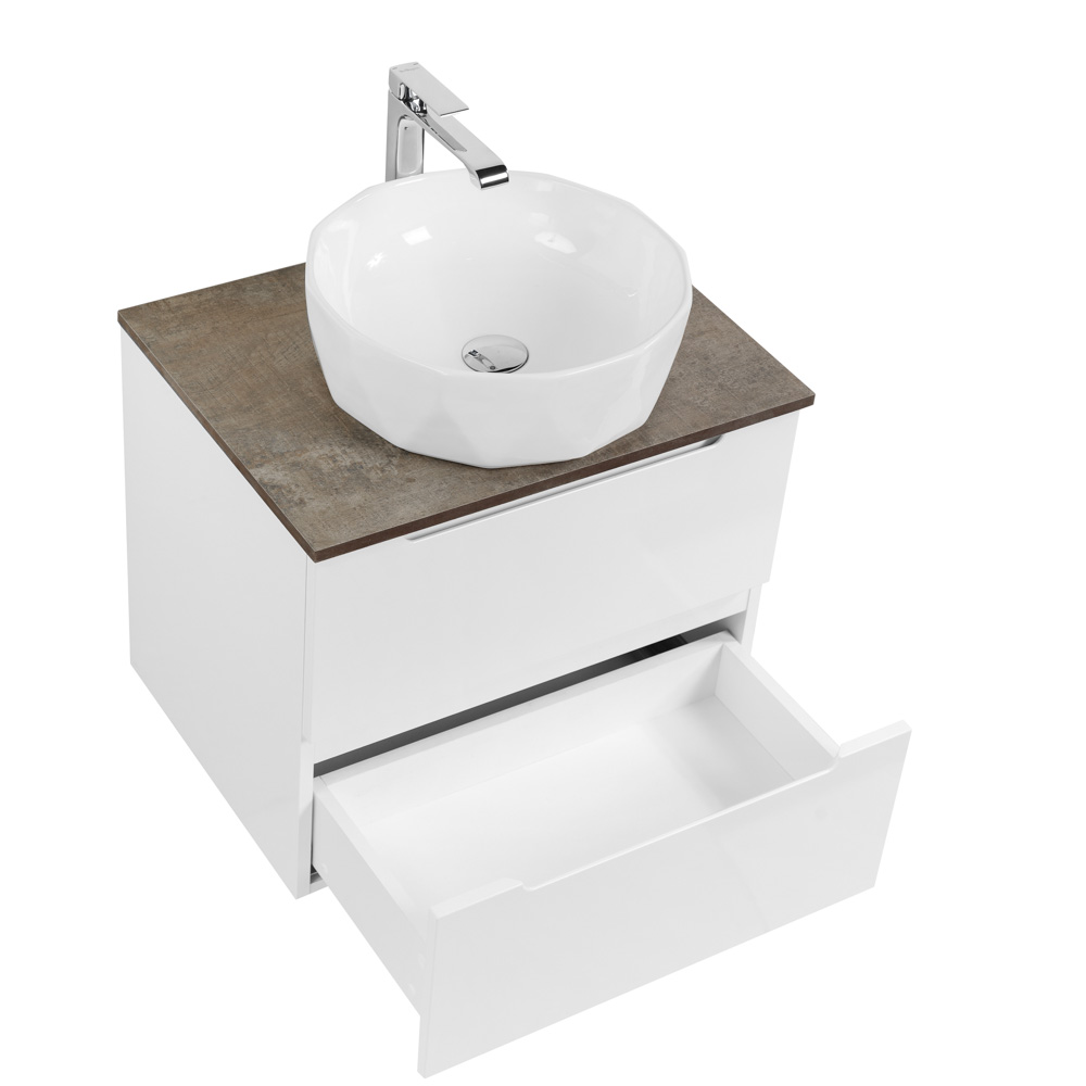 Приобрести belbagno тумба со столешницей etna 60 см, подвесная bianco lucido