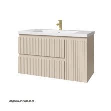 Caprigo Тумба с раковиной FORTE-Smalty STRIPE 100 см, правая, кремовая, эмаль