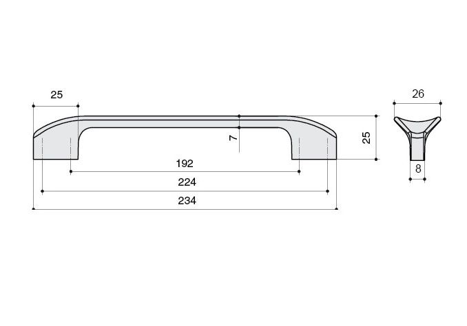 Приобрести мебельная ручка belbagno aurora 8.1107.224192.53, черный глянцевый