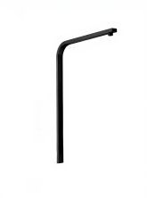 Удлиненная квадратная трубка для душевых систем WONZON & WOGHAND, Черный матовый (WW-LY001-MB)