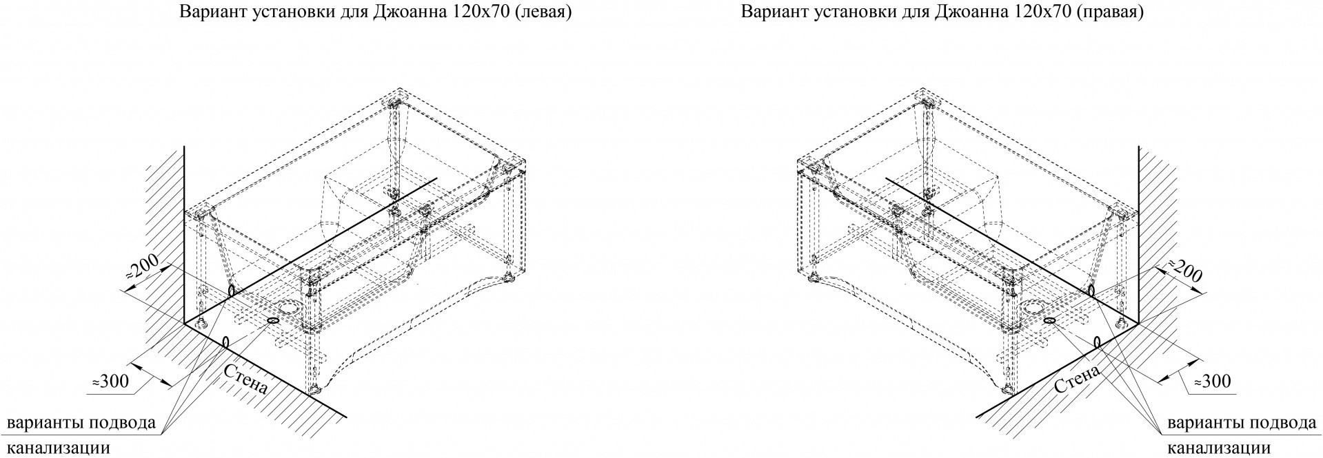 Приобрести акриловая ванна радомир джоанна 1200x700 см ( комплект каркас и слив )