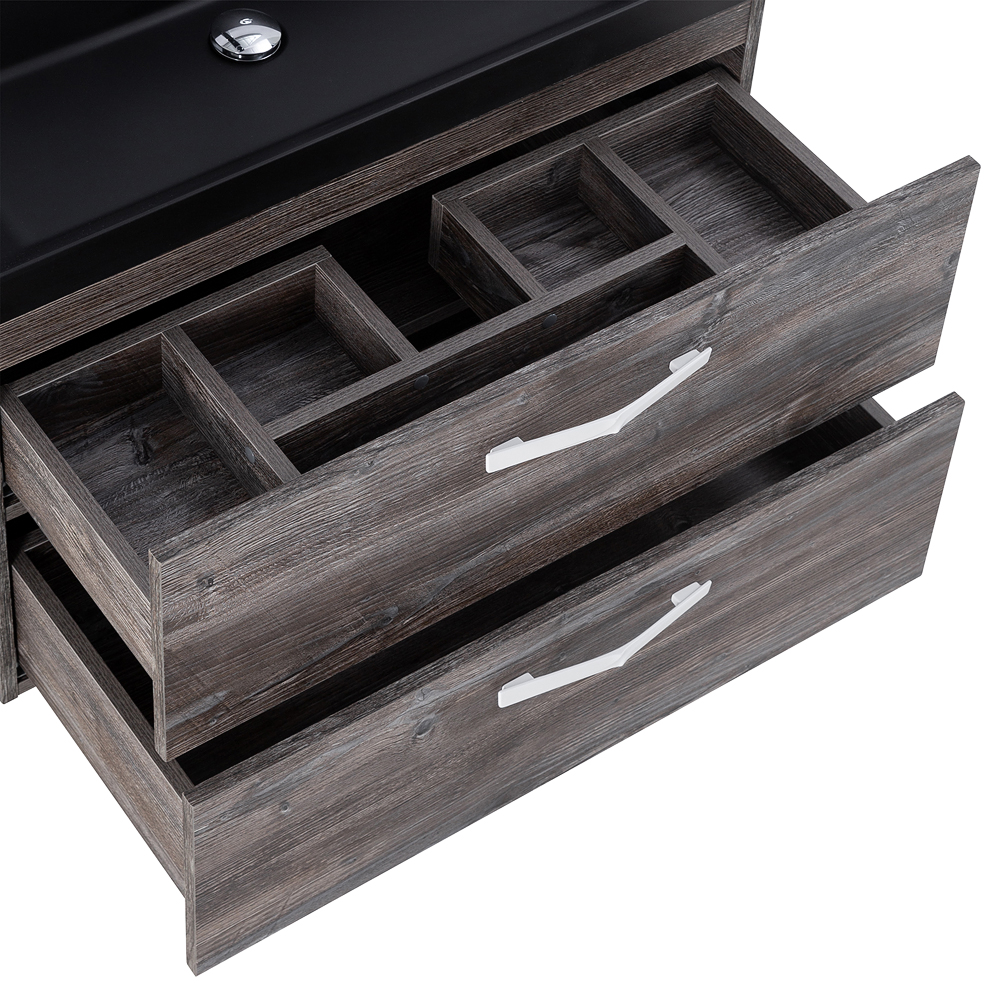 Приобрести belbagno тумба с раковиной aurora 80 см, подвесная pino pasadena, чёрная раковина