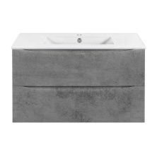 Vincea Тумба подвесная Mia Slim 90 см, бетон VMC-2MC900S1BT;VBS-13990S1