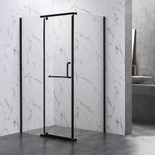 Veconi Душевое ограждение Rovigo 80х100 см, черное, прозрачное RV19B-10080-01-C5