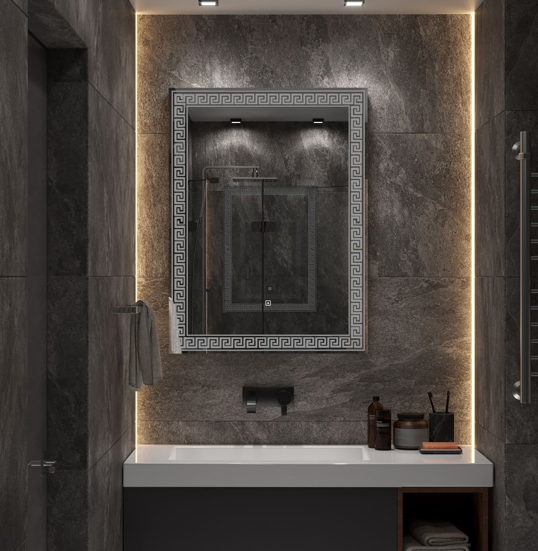 Приобрести continent зеркало с подсветкой apollo 60х80 см, сенсорный включатель, белое