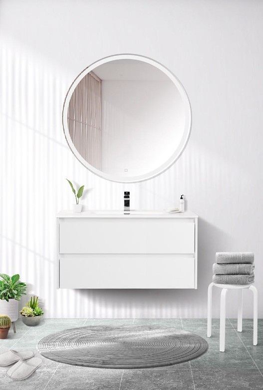 Приобрести тумба подвесная с раковиной belbagno kraft-1000-2c-so-bo 100 см, bianco opaco