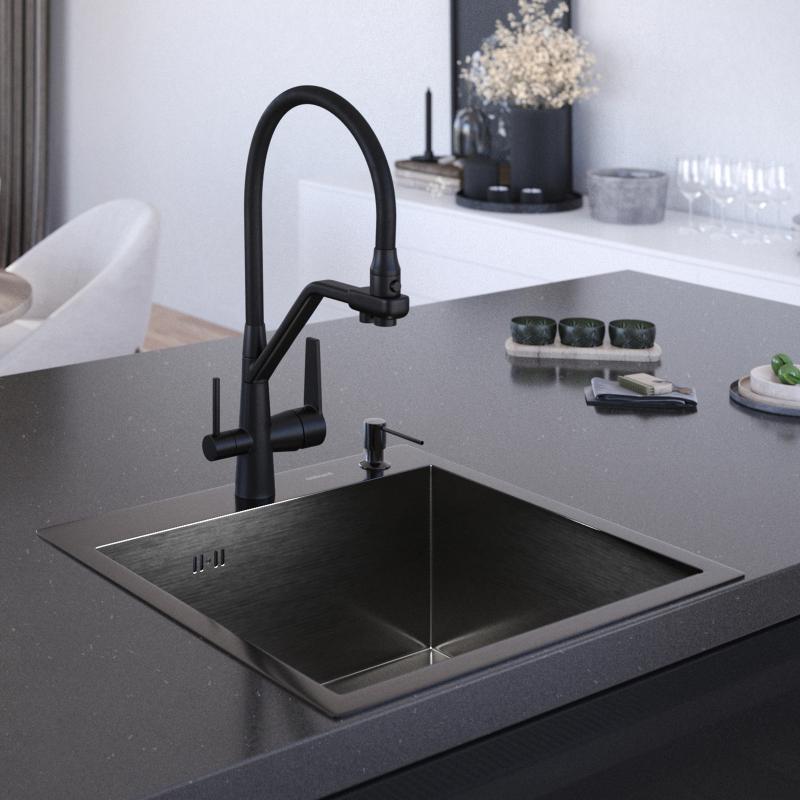 Приобрести gerhans кухонная мойка 50х50 см, графит