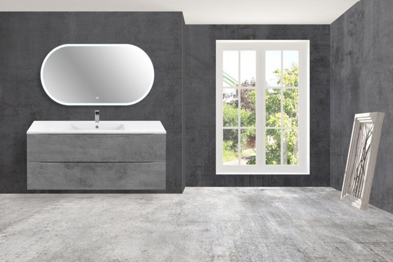 Приобрести vincea тумба подвесная mia 120 см, бетон с белой раковиной vmc-2mc120bt;vbs-13120