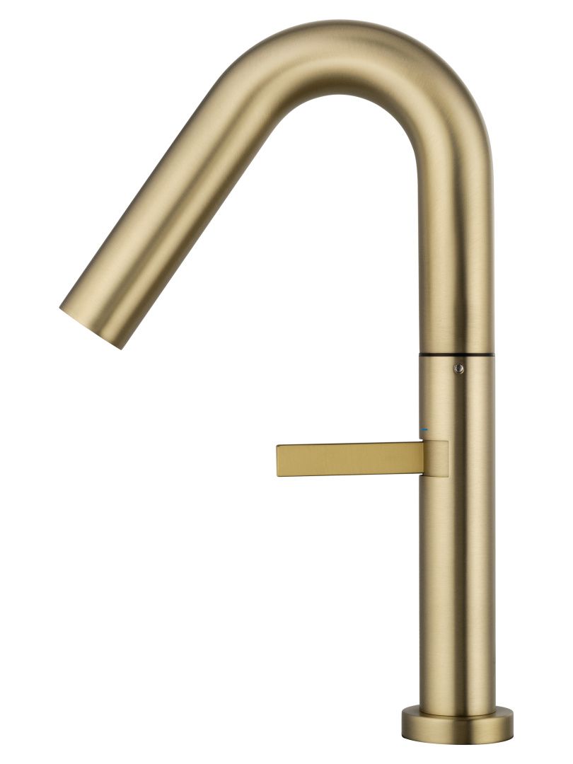 Приобрести смеситель для раковины высокий wonzon & woghand, брашированное золото (ww-6068-bg)