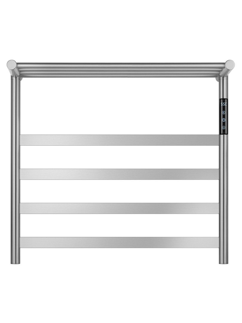 Приобрести полотенцесушитель электрический с полкой wonzon & woghand essen, брашированный никель (ww-a402-br)