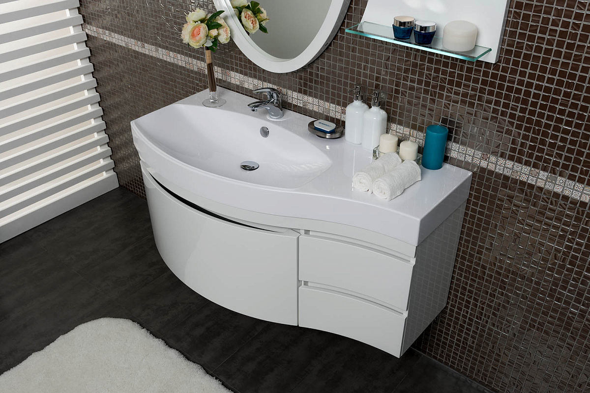 Приобрести aquanet тумба с раковиной опера 115 см, l белая 00212990