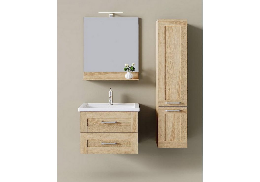 Приобрести зеркало aqwella фостер 80 см fos0208ds, дуб сонома