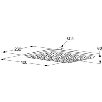 Приобрести kludi freshline верхний душ 400 x 260 мм