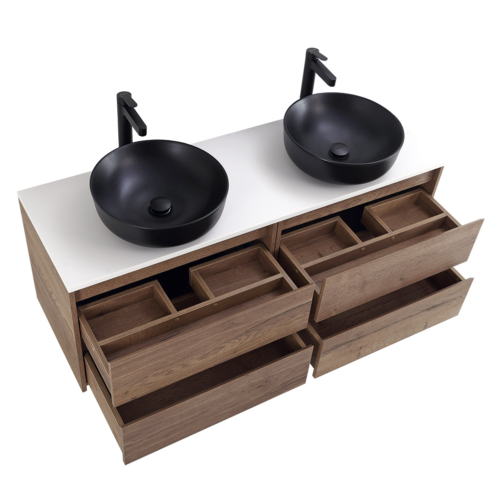 Приобрести belbagno тумба со столешницей kraft 140 см, подвесная rovere tabacco