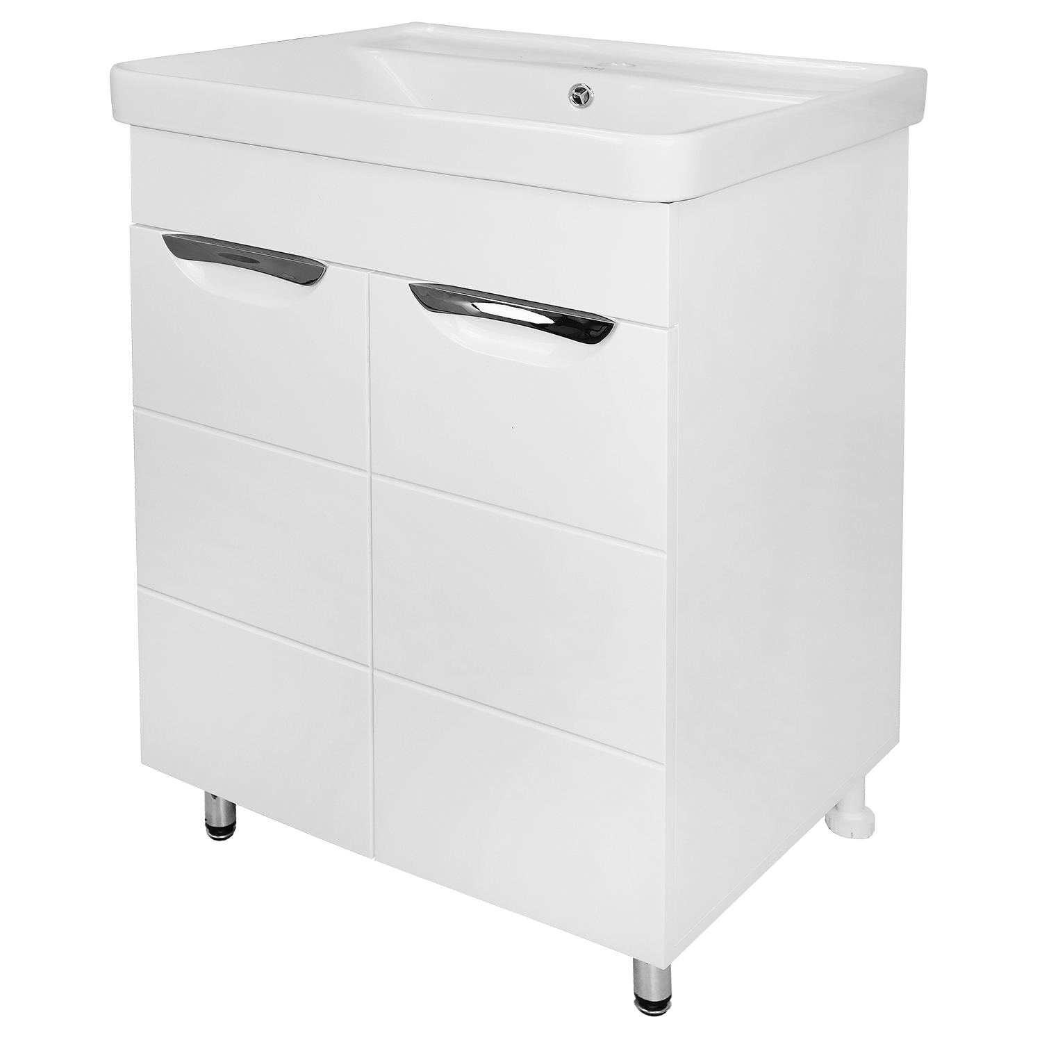 Приобрести loranto тумба напольная с раковиной стиль- 60 "соло" 60х90 см, фрезерованный фасад, белая (cs00069263)