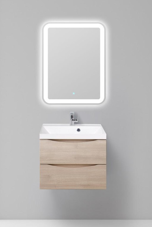 Приобрести тумба подвесная с раковиной belbagno marino-700-2c-so-rg-p 70 см, rovere grigio