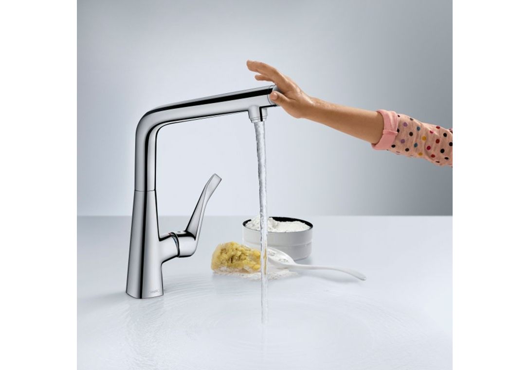 Приобрести 14822000 metris cмеситель для кухни metris однорычажный с поворотным изливом