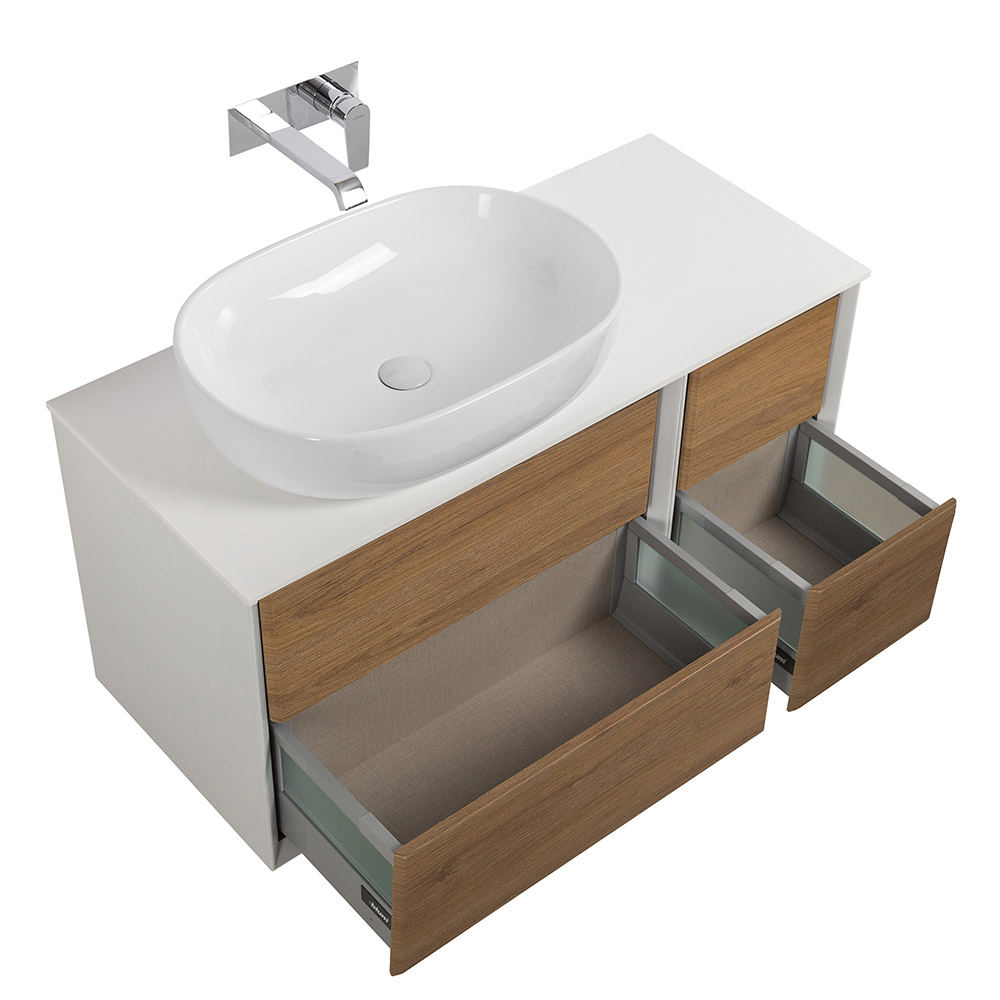 Приобрести cezares тумба со столешницей подвесная bellagio 106 см rovere tabacco, дерево 54716