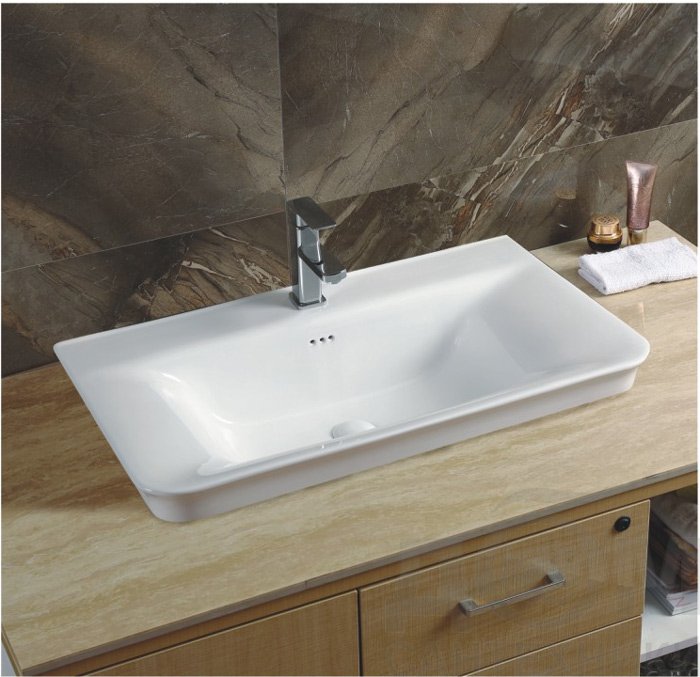 Приобрести раковина врезная на столешницу ceramalux 80 см nyj851-80